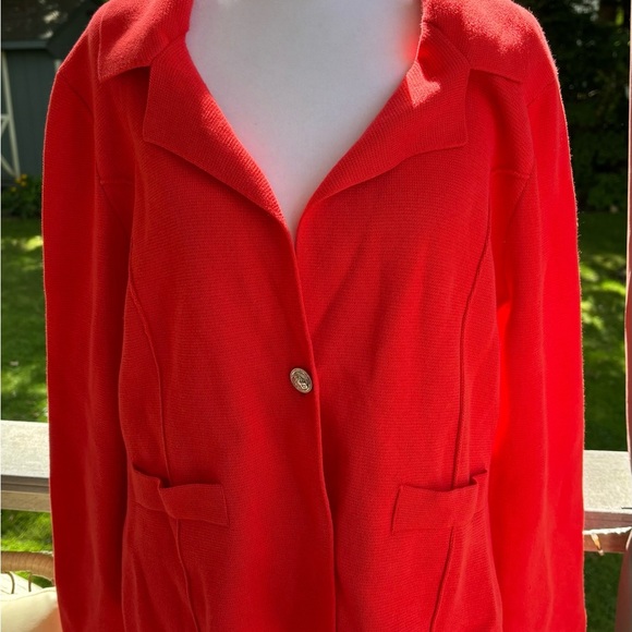 Rachel Zoe knit jacket / fire engine red - Picture 1 of 7